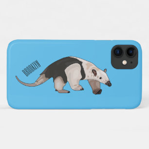 Tamandua cartoon illustration iPhone 11 case