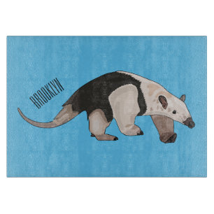 Tamandua cartoon illustration cutting board