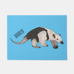 Tamandua cartoon illustration doormat