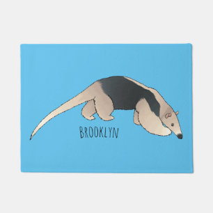 Tamandua cartoon illustration doormat