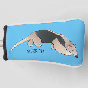 Tamandua cartoon illustration golf head cover