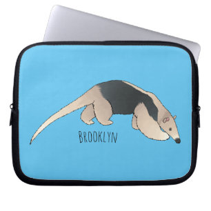 Tamandua cartoon illustration laptop sleeve