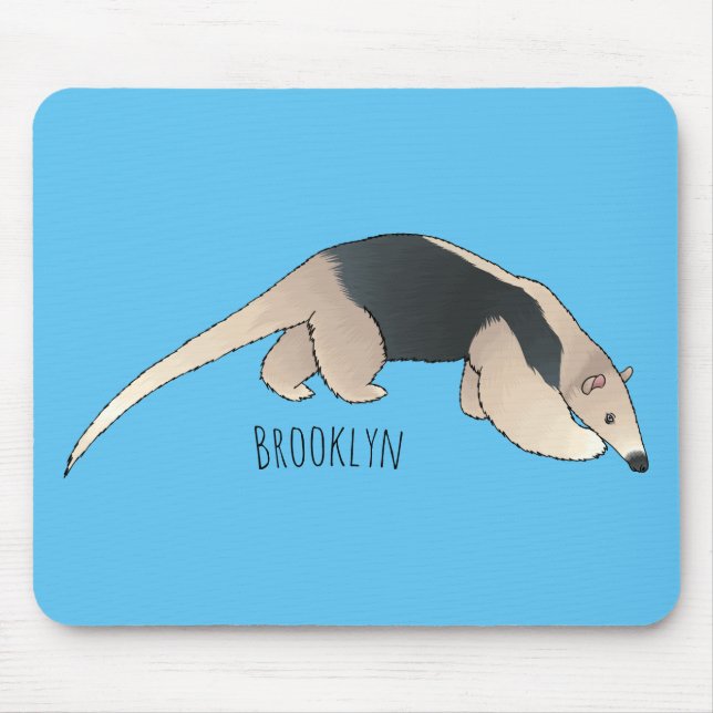 Tamandua cartoon illustration  mouse pad (Front)