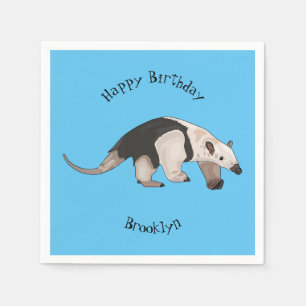Tamandua cartoon illustration napkin