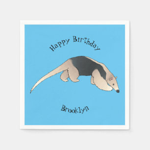 Tamandua cartoon illustration napkin