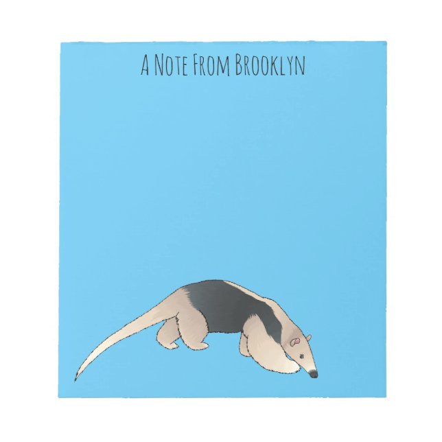 Tamandua cartoon illustration  notepad (Front)