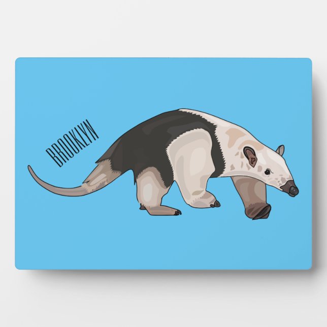 Tamandua cartoon illustration plaque (Front)