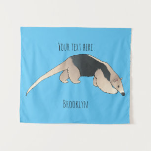 Tamandua cartoon illustration  tapestry