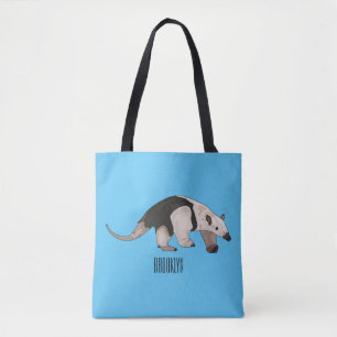 Tamandua cartoon illustration tote bag