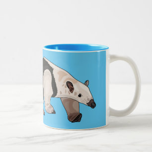 Tamandua cartoon illustration Two-Tone coffee mug