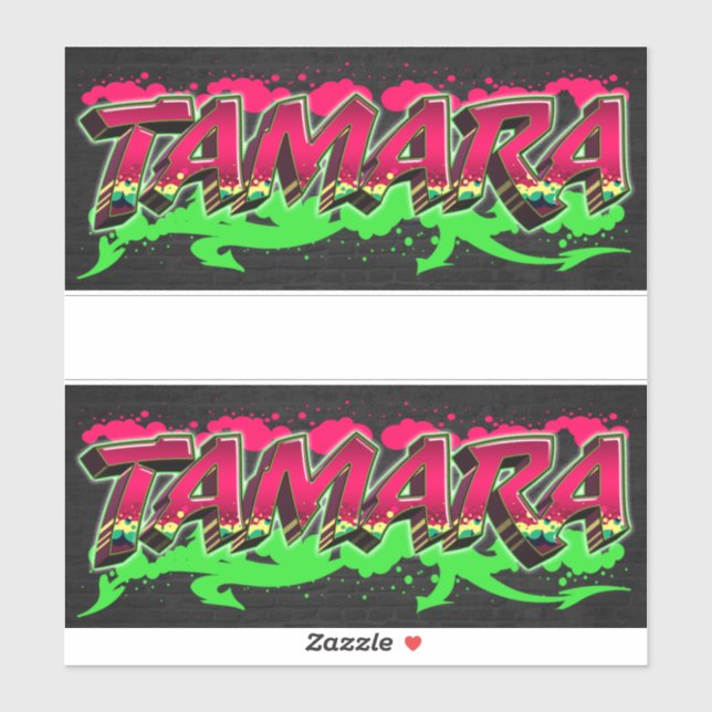 Tamara First Name Graffiti Sticker (Sheet)