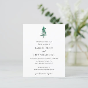 Tamara Pine Tree Modern Wedding Save the Date