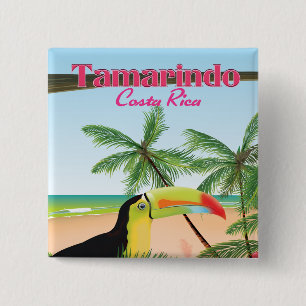 Tamarindo Costa Rica beach holiday poster 15 Cm Square Badge