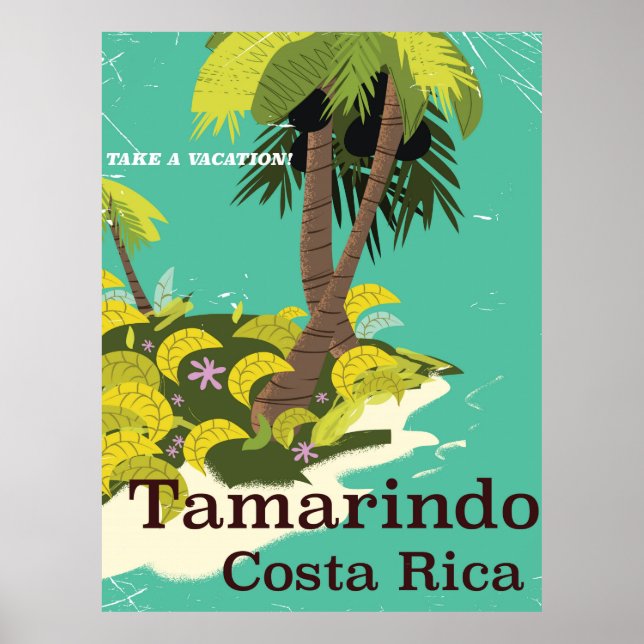 Tamarindo Costa Rica travel poster (Front)