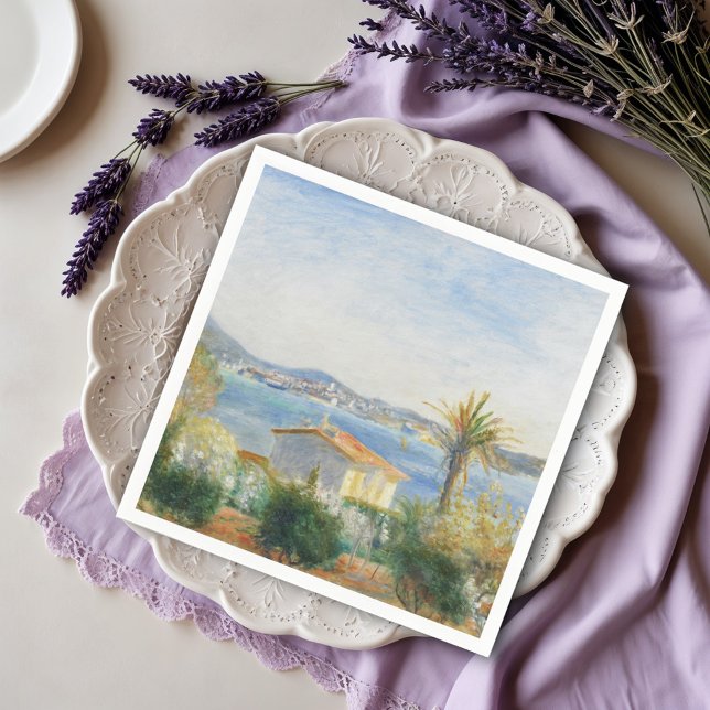 Tamaris, France by Auguste Renoir Napkin (Creator Uploaded)