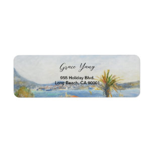 Tamaris, France by Auguste Renoir Return Address Label