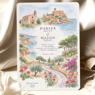 Tamarit Spain Wedding Invitation