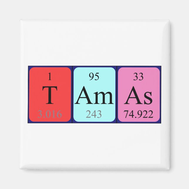 Tamás periodic table name magnet (Front)