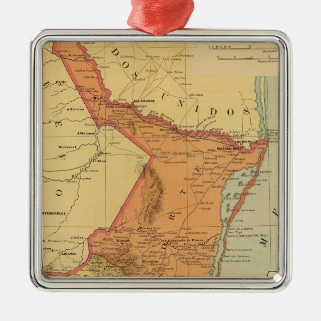 Tamaulipas Metal Ornament (Front)