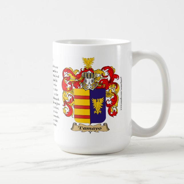 Tamayo, the Origin, the Meaning and the Crest Coffee Mug (Right)