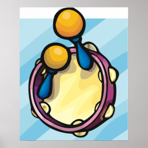 Tamborine And Maraccas Poster