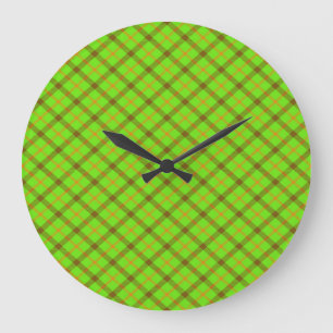 Tami Kaye Plaid Large Clock
