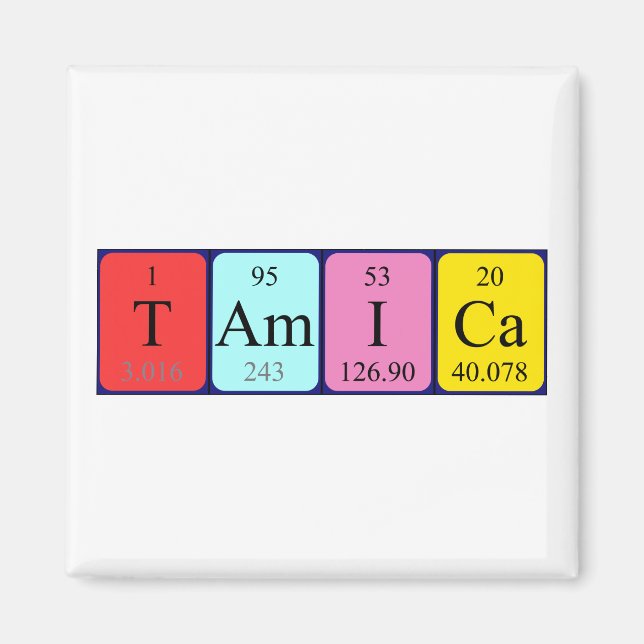 Tamica periodic table name magnet (Front)