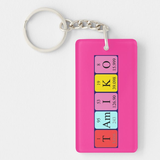 Tamiko periodic table name keyring (Front)