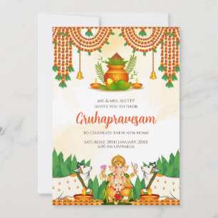 Tamil Housewarming invite Telugu Gruhapravesham