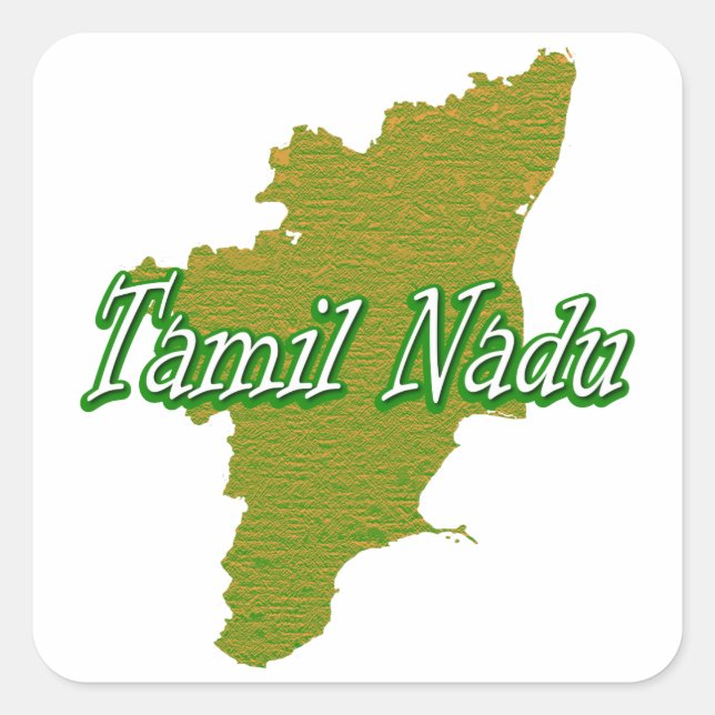 Tamil Nadu Square Sticker (Front)