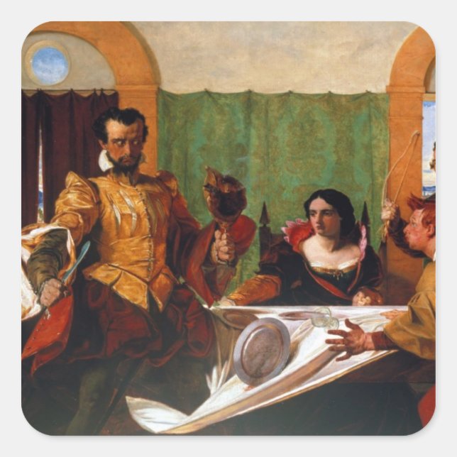 Taming of the Shrew Square Sticker (Front)