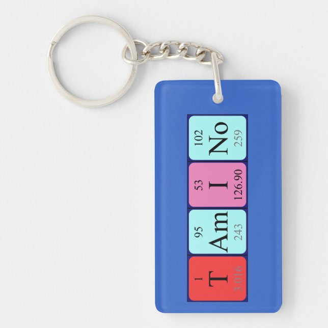 Tamino periodic table name keyring (Front)