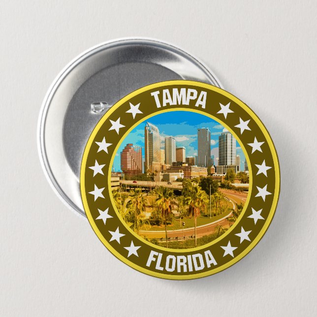 Tampa                                              7.5 cm round badge (Front & Back)