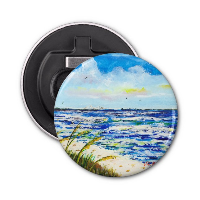 Tampa Bay Florida Beach Sunshine Skyway Bridge Bottle Opener (Front)