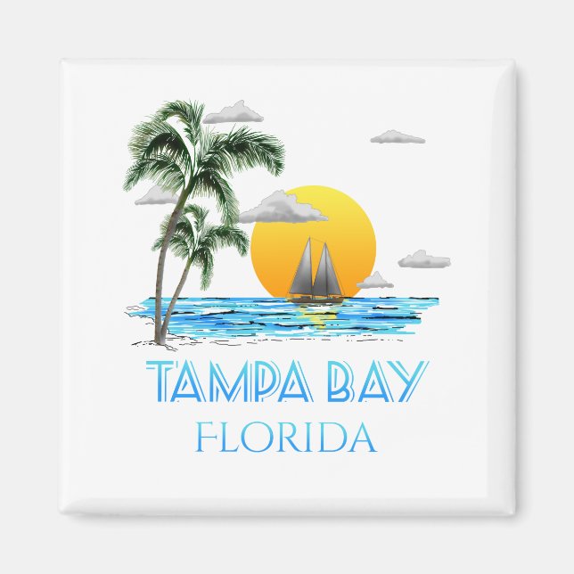 Tampa Bay Florida Sailing Magnet (Front)