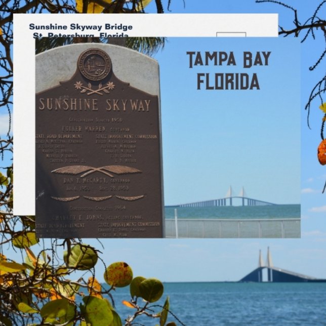 Tampa Bay Florida Sunshine Skyway Bridge Postcard (Creator Uploaded)