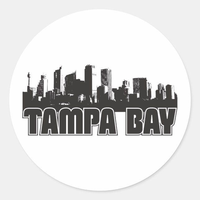Tampa Bay Skyline Classic Round Sticker (Front)