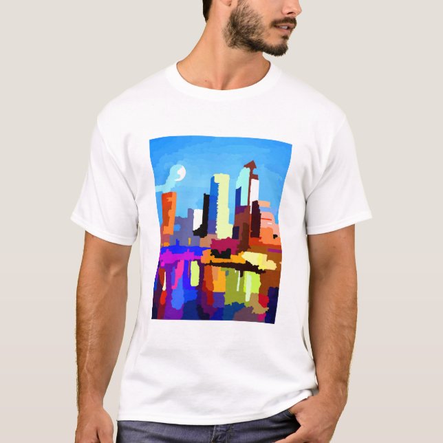 Tampa Bay Skyline Moonrise T-Shirt (Front)