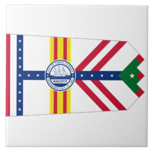 Tampa city flag ceramic tile