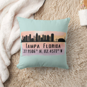 Tampa FL City Skyline  Cushion