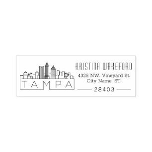 Tampa, FL Custom Address Self-inking Stamp
