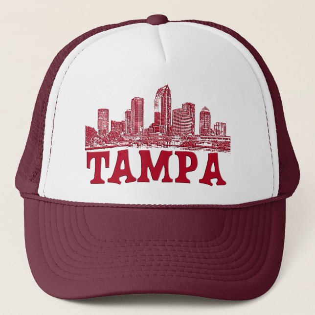 Tampa Fl Skyline Gear Trucker Hat (Front)