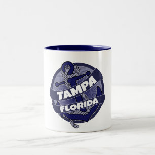 Tampa Florida anchor swirl coffee mug