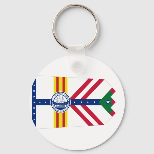 Tampa (Florida) City flag Keychain (Front)