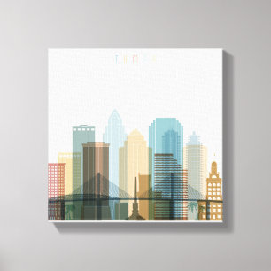 Tampa, Florida City Skyline Canvas Print