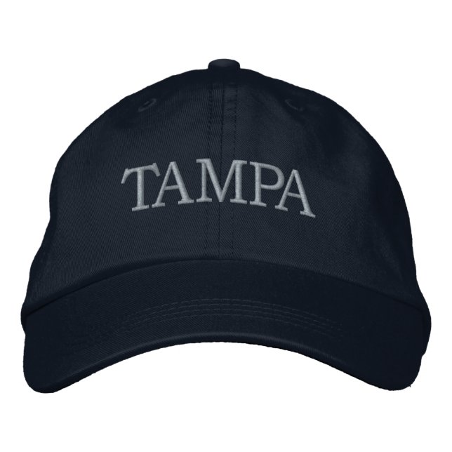 Tampa Florida Embroidered Baseball Hat (Front)