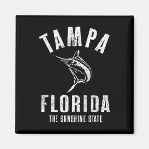 Tampa Florida Fl Retro Vintage Beach Front And Ck Magnet
