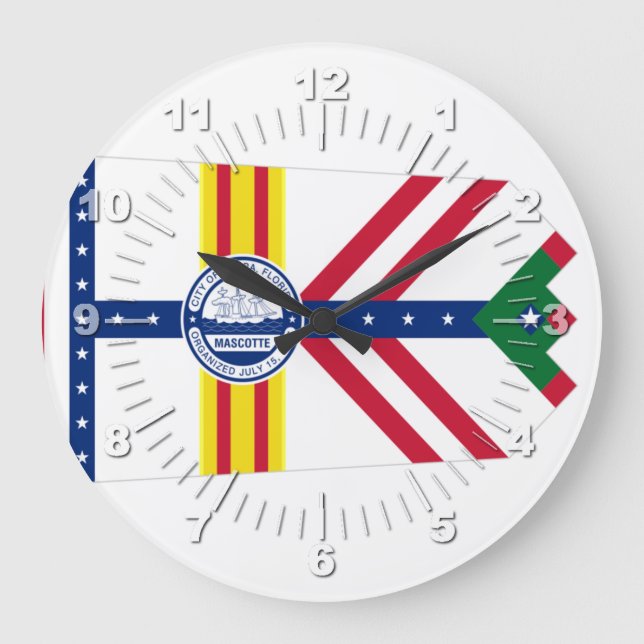 Tampa (Florida) flag Large Clock (Front)