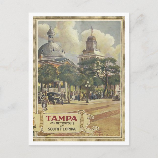 Tampa Florida Metropolis Vintage 1920s  Postcard (Front)