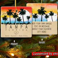 Tampa Florida Retro Palm trees Souvenir 80s